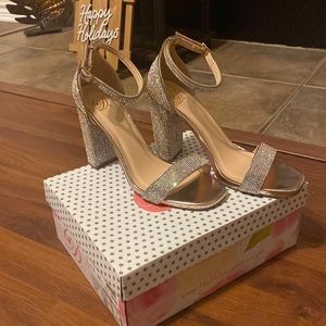 Gold Sparkle Gown Heels